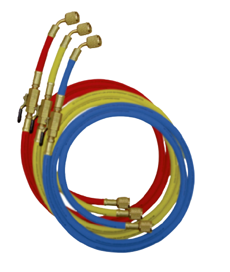 90 CM R-410A REFRIGERANT CHARGING HOSE SET WITH VALVE