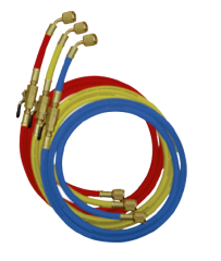 150 CM R-410A REFRIGERANT CHARGING HOSE SET WITH VALVE
